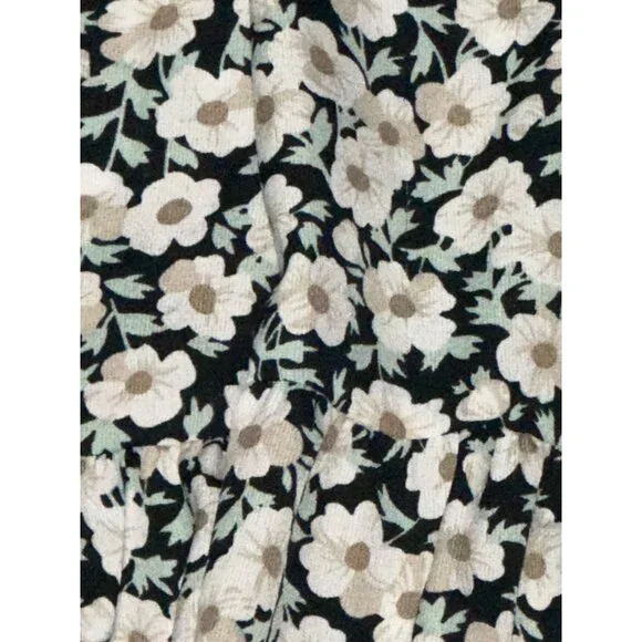 Pretty Garden M Navy White Floral Halter Backless Tiered Ruffle Maxi Boho Dress - Picture 11 of 11